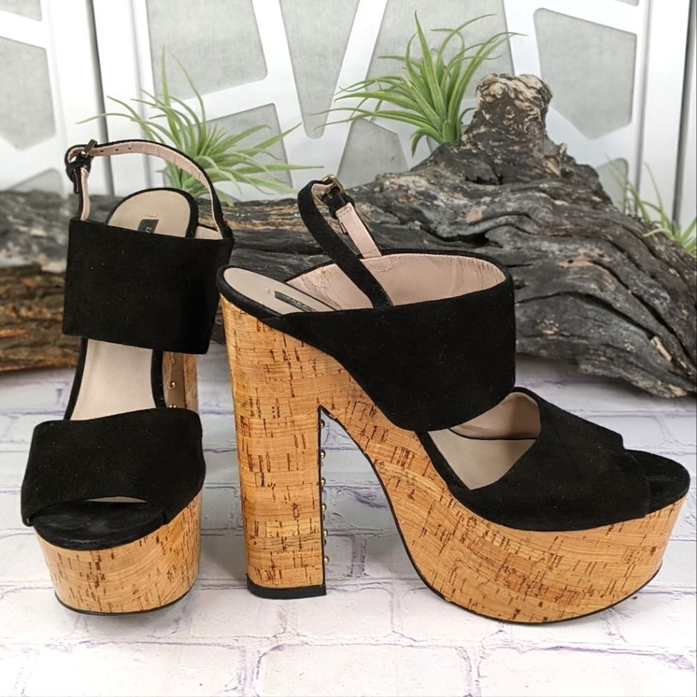 Zara Platform Cork Heels